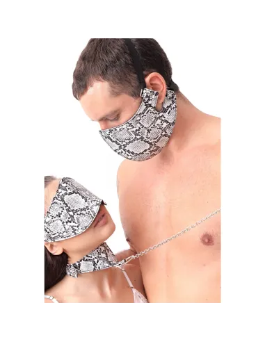 Kit luxury reptil blanco y negro 7 piezas | Infarta fetish | Kits