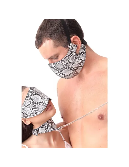 Kit luxury reptil blanco y negro 7 piezas | Infarta fetish | Kits