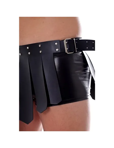 Falda gladiator - eco-cuero negro | Infarta fetish | Accesorios y outfits