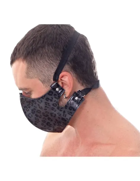 Bozal luxury animal print gris | Infarta fetish | Máscaras y antifaces
