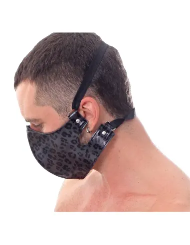 Bozal luxury animal print gris | Infarta fetish | Máscaras y antifaces
