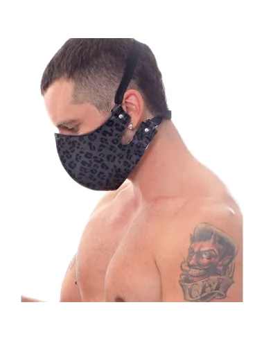 Bozal luxury animal print gris | Infarta fetish | Máscaras y antifaces