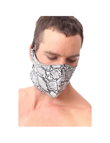 Bozal luxury snake blanco y negro | Infarta fetish | Máscaras y antifaces