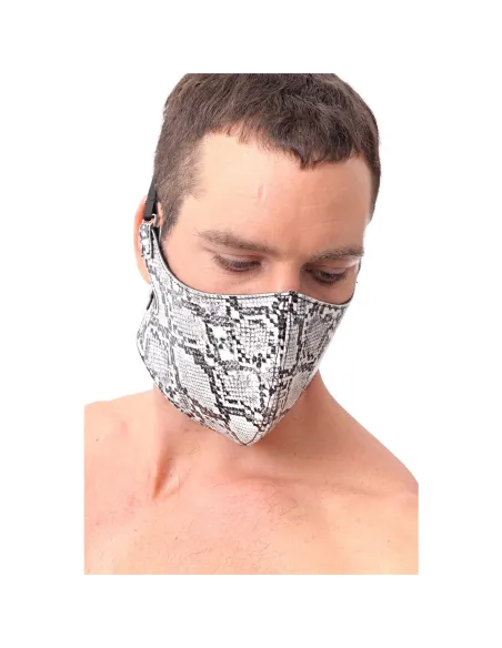 Bozal luxury snake blanco y negro | Infarta fetish | Máscaras y antifaces