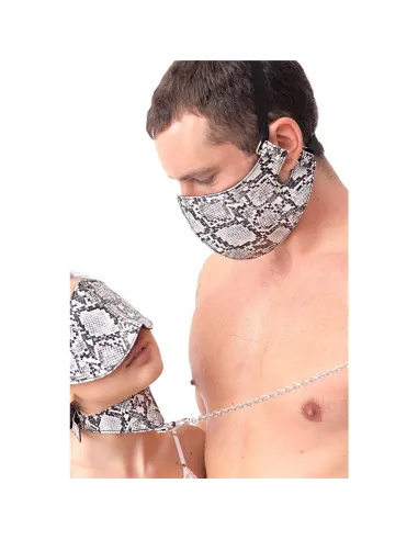 Bozal luxury snake blanco y negro | Infarta fetish | Máscaras y antifaces