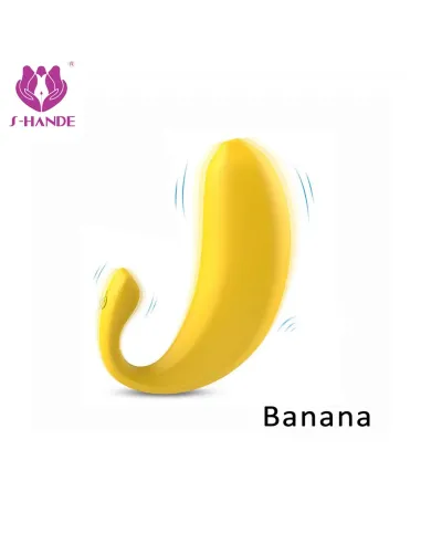 Vibrador banana recargable control remoto 9 funciones | S-hande | Vibradores