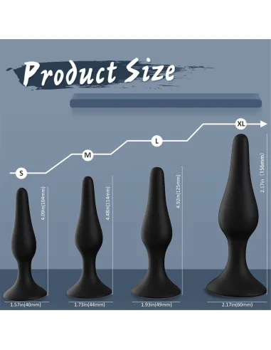 Solomon - plug anal kit 4 tamaños silicona | S-hande | Plugs