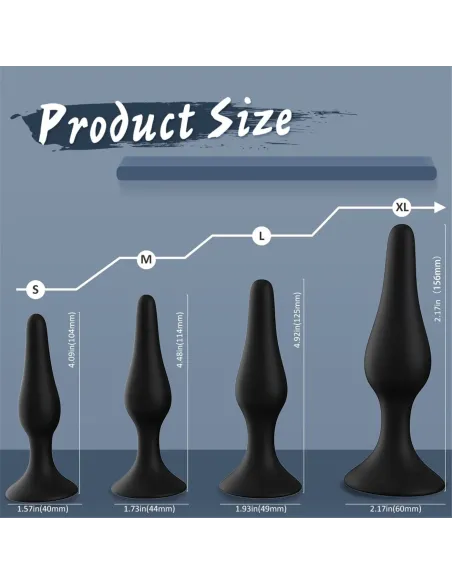Solomon - plug anal kit 4 tamaños silicona | S-hande | Plugs