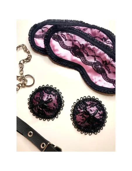 Sutiles pezoneras de raso y puntillas en rosa | Infarta fetish | Descuentos y promociones
