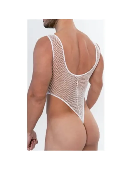Hombre - body cavado de microfibra y red | Malena | Tangas