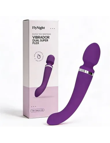 Vibrador dual super flex violeta / c9006 | Fly night | Vibradores