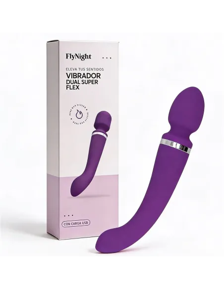 Vibrador dual super flex violeta / c9006 | Fly night | Vibradores