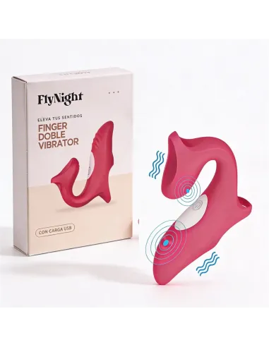 Finger doble vibrator rosa / c9015 | Fly night | Vibradores