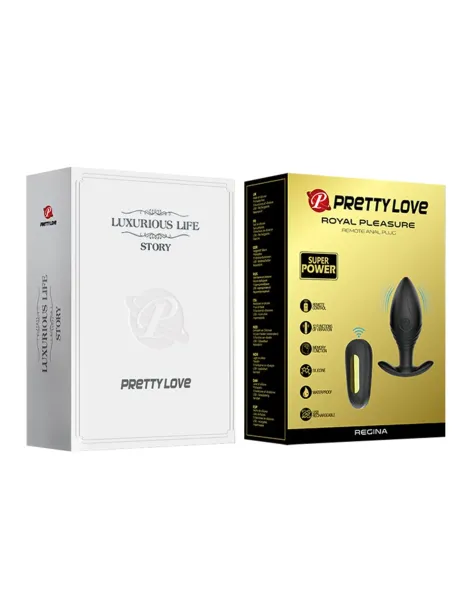Consolador anal royal recargable inalambrico control remoto silicona 9cmx3,5cm | Pretty love | Vibradores