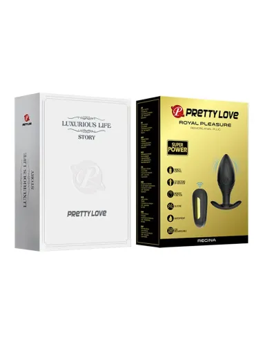 Consolador anal royal recargable inalambrico control remoto silicona 9cmx3,5cm | Pretty love | Vibradores