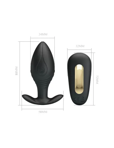 Consolador anal royal recargable inalambrico control remoto silicona 9cmx3,5cm | Pretty love | Vibradores