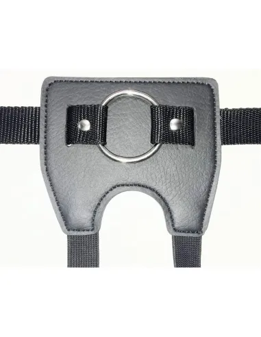 Cinturón masculino para dildo - doble penetración -con aro 4cm - correa regulable - negro | Infarta fetish | Cinturón dildo