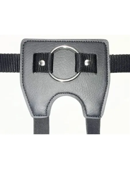 Cinturón masculino para dildo - doble penetración -con aro 4cm - correa regulable - negro | Infarta fetish | Cinturón dildo