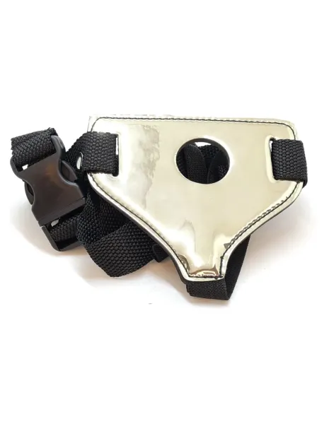 Arnes sin aro 3cm femenino dorado - eco-cuero-correa regulable | Infarta fetish | Garage: unidades en ¡liquidación!