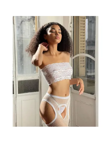 Panty portaligas red blanco | Malena | Medias