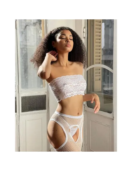 Panty portaligas red blanco | Malena | Medias