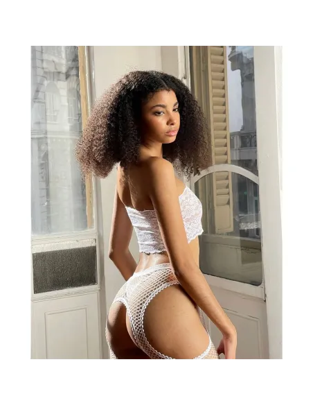 Panty portaligas red blanco | Malena | Medias