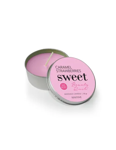 Massage candle sweet beauty rush - caramel strawberries - 30 gr - | Sexitive | Velas para masajes