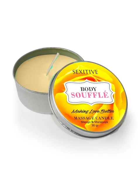 Massage candle body souffle mango & maracuya - 30 gr | Sexitive | Velas para masajes