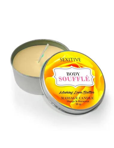 Massage candle body souffle mango & maracuya - 30 gr | Sexitive | Velas para masajes