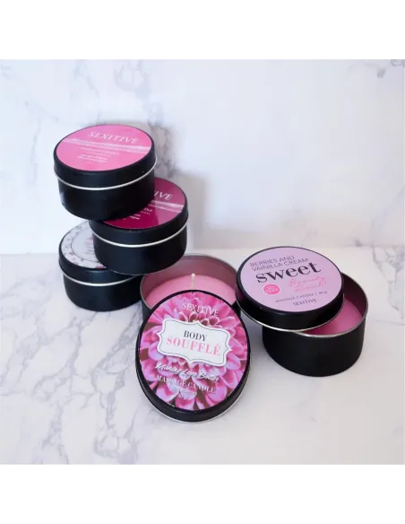 Massage candle body souffle strawberries - 30 gr | Sexitive | Velas para masajes