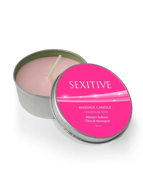 Massage candle champagne rose - 30 gr | Sexitive | Velas para masajes