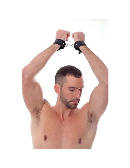 Esposas con cadena eco-cuero negro | Infarta fetish | Esposas