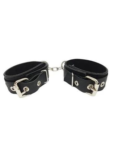 Esposas con cadena eco-cuero negro | Infarta fetish | Esposas