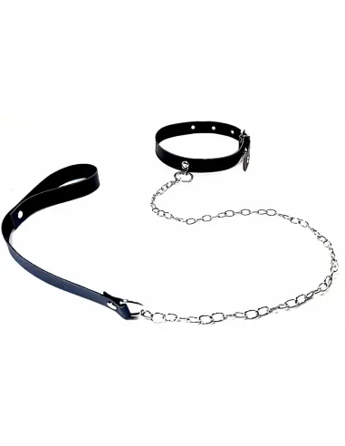 Collar con cadena regulables negro | Infarta fetish | Collares