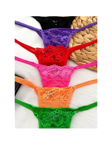 Tul elastizado y puntilla 02/90 fucsia | Mordisco | Tangas cola less