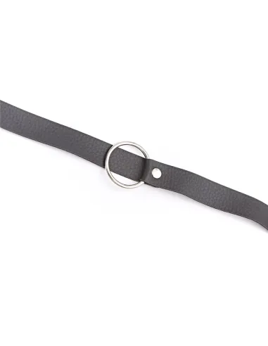 Inmovilizador con esposas de mosquetón regulable - eco-cuero negro | Infarta fetish | Inmovilizadores