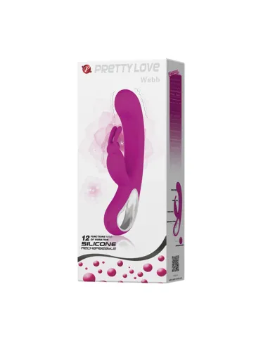 Vibrador webb punto g clitoris 12 funciones usb recargable silicona | Pretty love | Punto g