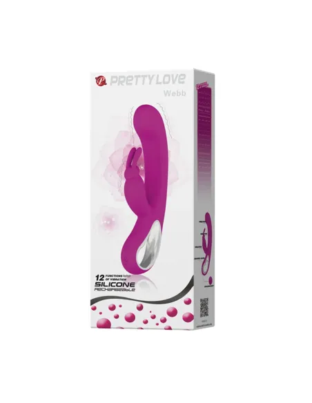 Vibrador webb punto g clitoris 12 funciones usb recargable silicona | Pretty love | Punto g