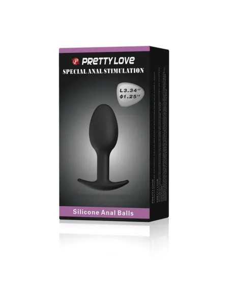 Plug anal silicona con bola interior 8,4 cm x 3cm | Pretty love | Dildos