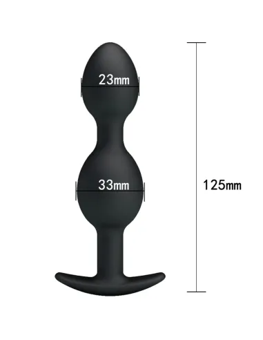 Plug anal silicona con bola interior 12,5 cm x 3,3cm | Pretty love | Dildos