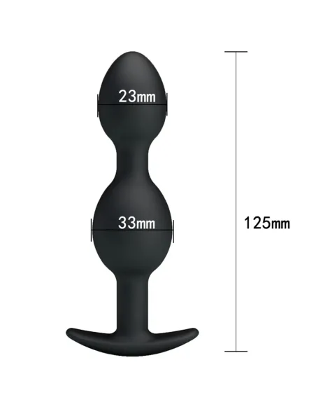 Plug anal silicona con bola interior 12,5 cm x 3,3cm | Pretty love | Dildos