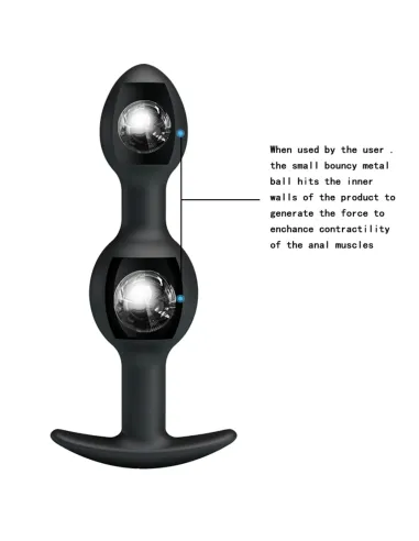 Plug anal silicona con bola interior 12,5 cm x 3,3cm | Pretty love | Dildos