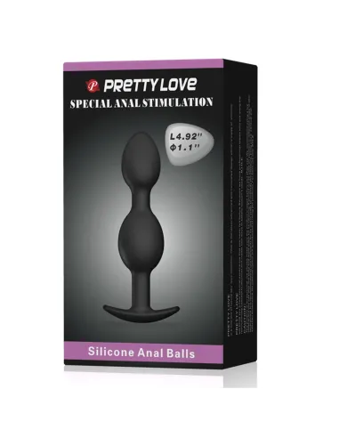 Plug anal silicona con bola interior 12,5 cm x 3,3cm | Pretty love | Dildos