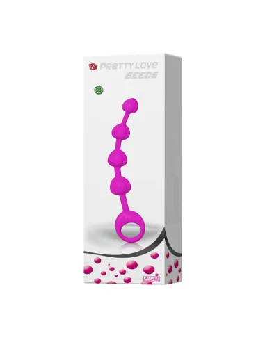 Varita anal silicona flexible beeds 19,5cm x 2,3cm | Pretty love | Varitas y bolas