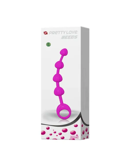 Varita anal silicona flexible beeds 19,5cm x 2,3cm | Pretty love | Varitas y bolas