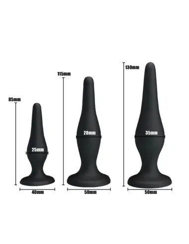 Set 3 consoladores anales silicona | Pretty love | Dildos