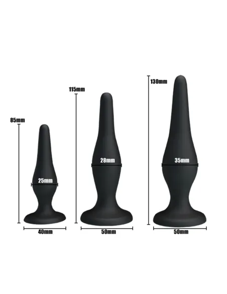 Set 3 consoladores anales silicona | Pretty love | Dildos