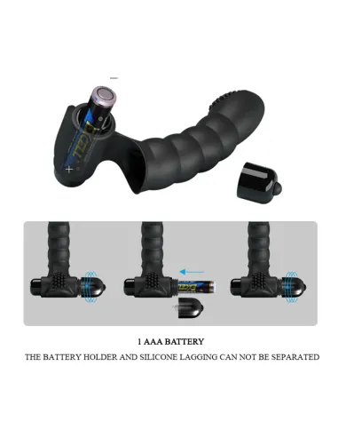 Vibrador dedo alexander 10 func 13cm x 2cm | Pretty love | Para dedo