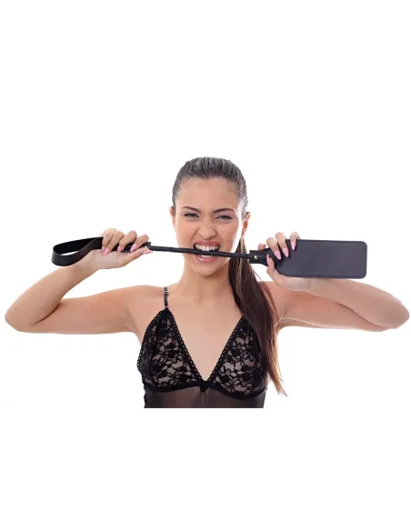 Fusta grande 60cm - eco-cuero negro | Infarta fetish | Látigos y palmetas