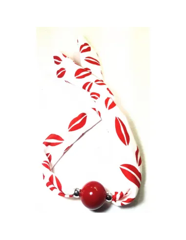 Mordaza pañuelo beso bola roja | Infarta fetish | Mordazas